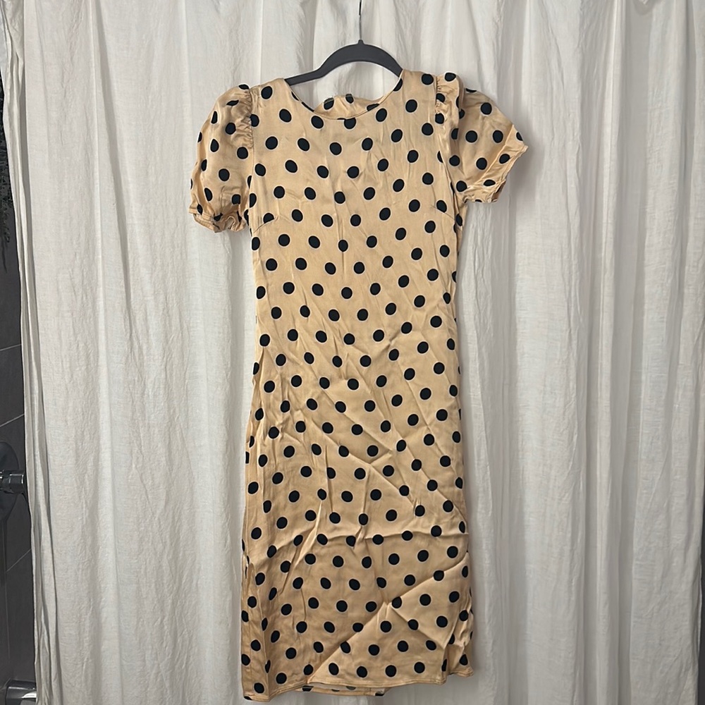 Poka dot silk dress (small)